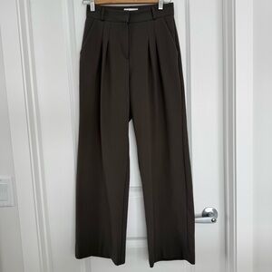 OAK + FORT | Brown Wide-Leg Trousers